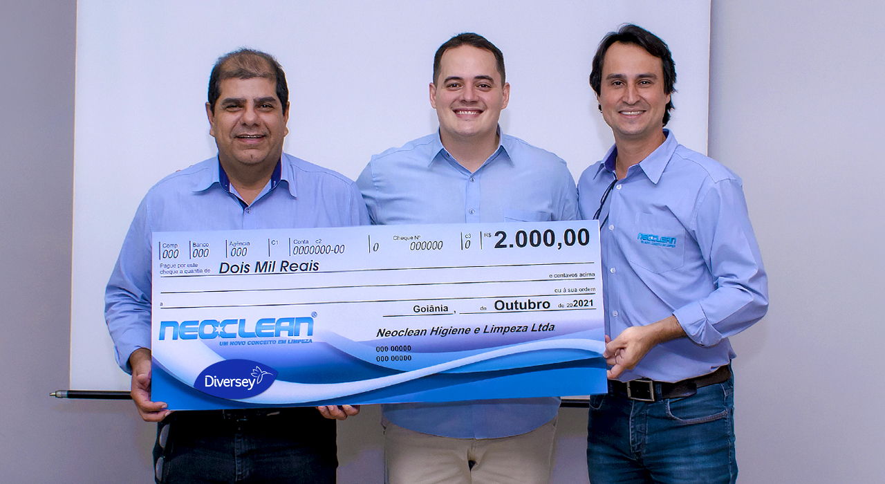 Entrega da premiação da Campanha Diversey 3º ciclo de 2021