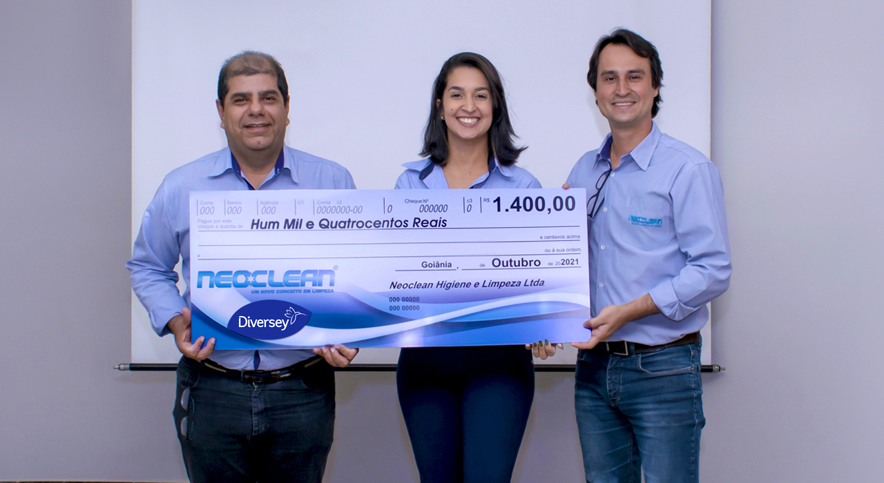 Entrega da premiação da Campanha Diversey 3º ciclo de 2021